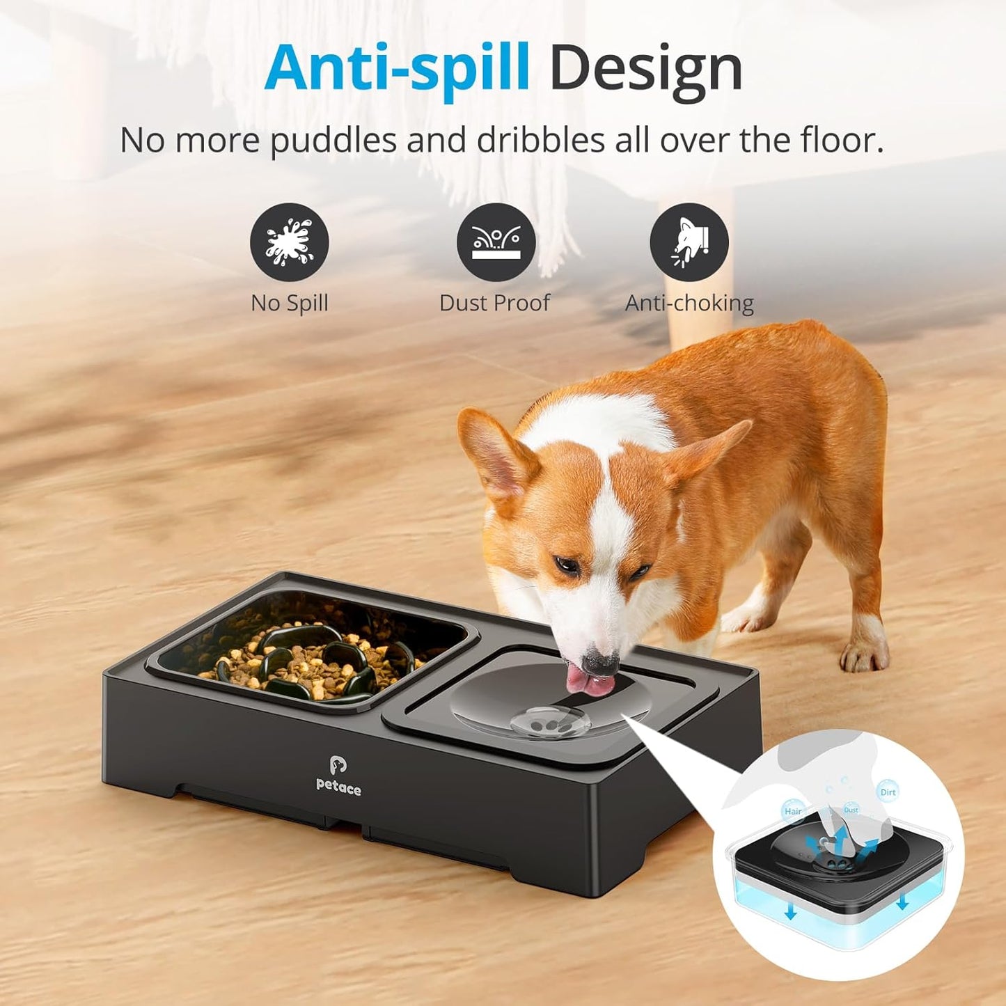 Gamelle Réglable pour Chien - Support Ajustable pour Chiens Seniors